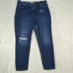 Refuge Jeans Womens 14‎ Blue Distressed Skinny Stretch Mid Rise Denim Casual